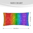 thumbnail image 4 of Easygdp Glitter Rainbow Envelope Closure Pillowcase - 20x36in, Queen Pillowcase, Breathable, Stain-Resistant, Wrinkle-Free, 4 of 9