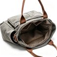 thumbnail image 6 of URSOFINE Canvas Multi-Pocket Tote Bag, Convertible Crossbody Shoulder Handbag for Work Travel Daily Use, Large Capacity Casual Messenger Bag with Detachable Strap, 6 of 8