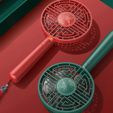 

Baiwo Mini Fan Chinese Style USB Rechargeable 3 Wind Speeds Mini Handheld Electronic Fan for Home