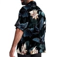 thumbnail image 3 of Bats Men's Short Sleeve Shirts with Spread Collar Tops, Casual Printed Poplin Shirt, Button Down Short Summer Beach Shirts - Unisex, 3 of 6