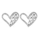 thumbnail image 2 of Pendientes para mujer, regalos para mujer, pendientes de corazón de circonita y diamantes, pendientes recortados, pendientes dorados, 2 of 5