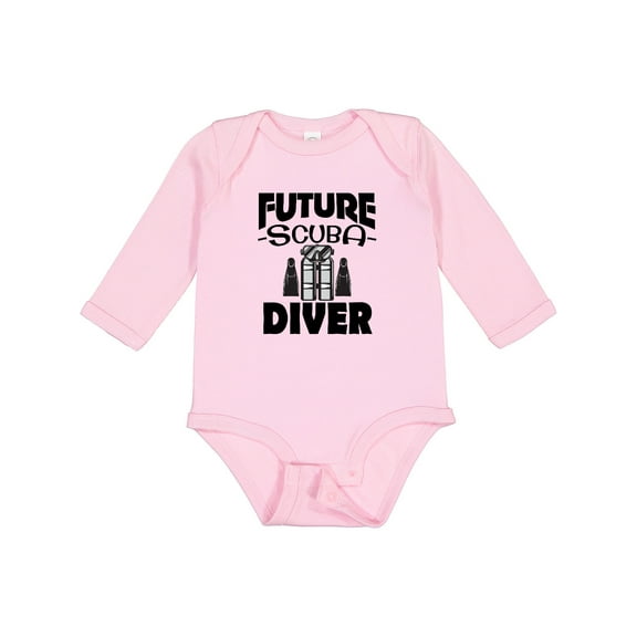 Inktastic Future Scuba Diver Boys or Girls Long Sleeve Baby Bodysuit