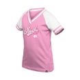 thumbnail image 2 of Girl's Youth-New Era  Pink Kansas City Chiefs Mommy & Me Multiplier Raglan V-Neck T-Shirt, 2 of 4