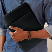 LLAYOO 11-11.6 Inch Laptop Sleeve Case Soft Carrying Computer Bag Cover with Front Pocket & Accessories Pouch,Compatible with 11.6 MacBook Air for 11 Notebook Tablet Ultrabook Chromebook(Black)