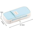 thumbnail image 7 of Pebbuoy Large Capacity Pen Pouch Portable Storage Organizer Bag Zipper Closure Stationery Pencil Pouch Office Supplies, 7 of 7