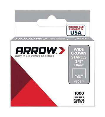 Arrow Fastener #606 Wide Crown Staples 3/8" 10mm 1000 Per Box *5 Boxes* 