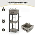 thumbnail image 3 of Costway 2 Pack 3 Tier Indoor Tall Plant Stand with Drawer Anti-tipping Devices Display Shelf, 3 of 10