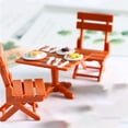 thumbnail image 3 of Juego de comedor de jardín de playa para 1/12 Sunnimix Casa de muñecas en miniatura, 3 of 8