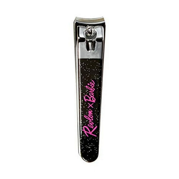 Revlon x Barbie Nail Clipper, Stainless Steel Non-Corrosive Mess Free Curved Blade Fingernail Toenail Cutter