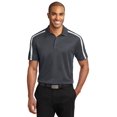 thumbnail image 1 of Port Authority &174; Soie Touch&153; Performance Colorblock Stripe Polo. K547 L Acier Gris/ Blanc, 1 of 2