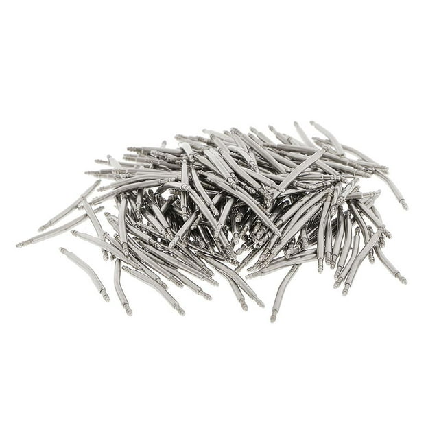 200 pasadores de barra de resorte curvos de acero inoxidable para correa de reloj de 16 a 26 mm 18mm