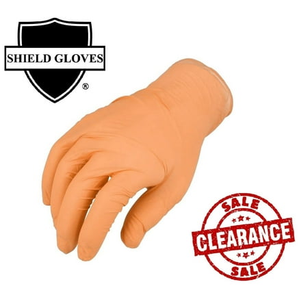 

Shield® Orange Nitrile Heavy Duty Disposable Exam Gloves 5 Mil X-Large 1000/Case