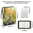 thumbnail image 3 of 400 Pockets Trading Cards Album,Card Binder 4-Pocket, Cards Collector Album Holder Fits 400 cards with 50 removable sheets Easter Bunny and Butterflies, 3 of 6