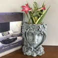 thumbnail image 1 of MesaSe Retro  Statue Succulent Flowerpot Potted Planting Container Sturdy Resin Crafts for Hotel Office Courtyard, 1 of 7