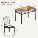 thumbnail image 5 of 5-Piece cm de Profundidadining Mesa Set para 4 4 Upholstered Chairs y a Vintage Marrón Madera Mesa Top, 5 of 7
