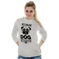 thumbnail image 4 of Only My Dog Understands Me Pet Lover Plus Size Long Sleeve Graphic Tee Shirt Brisco Brands 3X, 4 of 5