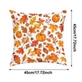 thumbnail image 3 of 18x18 Inch Orange White Pumpkin Throw Pillow Cover Soft Autumn Thanksgiving Farmhouse Seasonal Sofa Couch Decor Cushion Case, 3 of 4