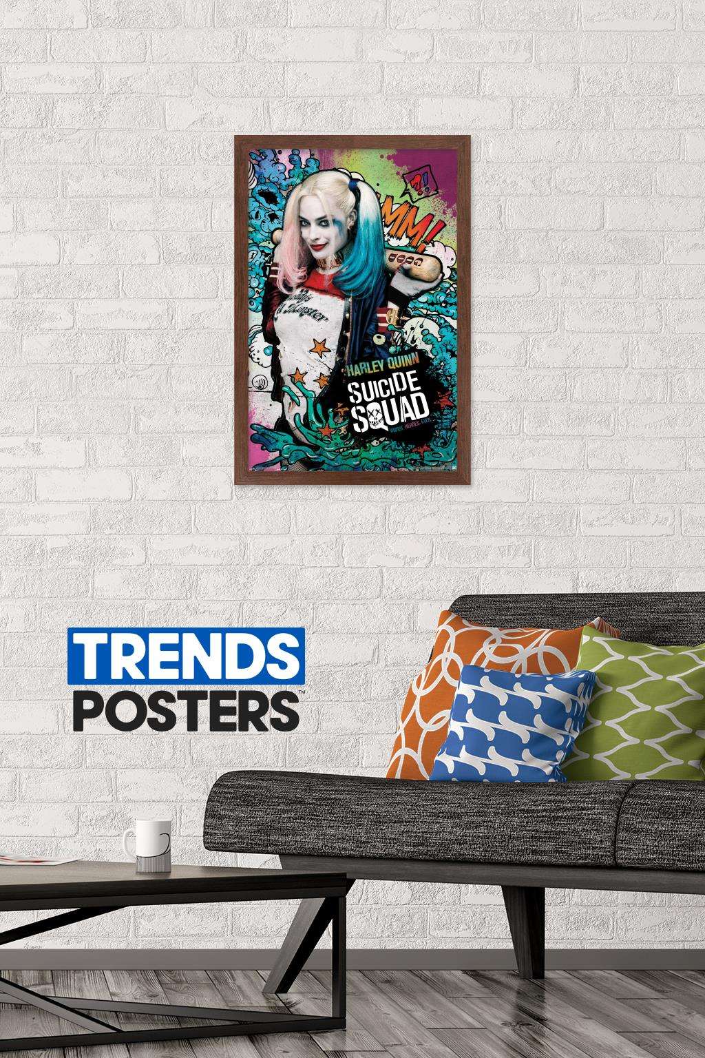 DC Comics Movie - Suicide Squad - Harley Stars Wall Poster, 14.725" x 22.375", Framed