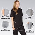 thumbnail image 2 of Women's Scrub Sets, Scrub Top and Pants (Black, Medium), 2 of 7