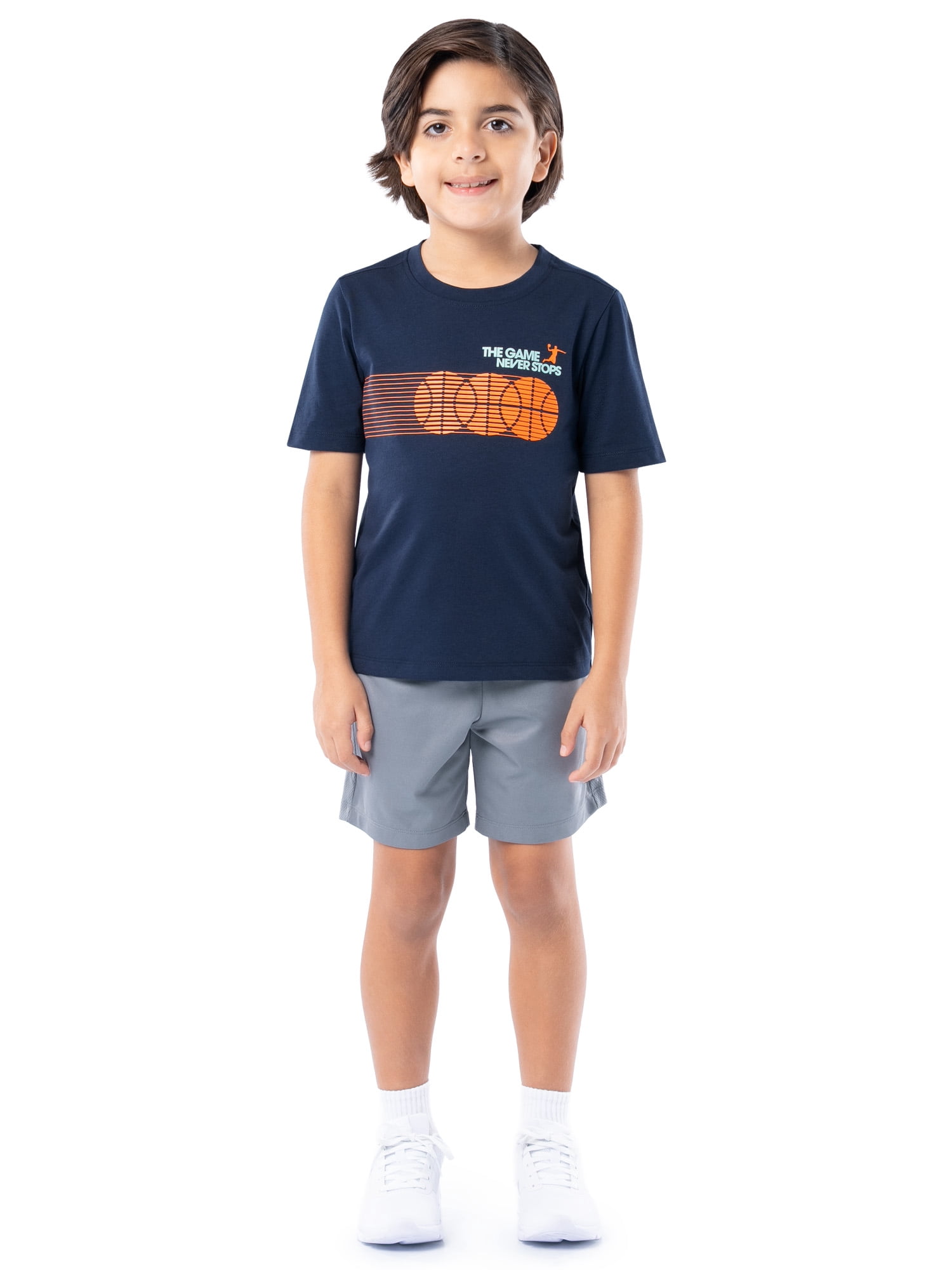 Athletic Works Boy's Short Sleeve Graphic T-Shirt, Sizes 4-18 & Husky