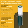 thumbnail image 2 of Birds Choice Squirrel Proof Bird Feeder with Pole and Squirrel Baffle, Green, 2 of 20