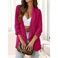 thumbnail image 6 of PRETTYGARDEN Womens Casual Blazer Spring Fall Fashion Long Sleeve Open Front Work Office Suit Jackets, 6 of 7