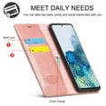thumbnail image 5 of LC.IMEEKE Leather For Samsung Galaxy S20 5G Case, Flip Wallet Leather Case with Card Holder Magnetic Closure Shockproof Kickstand Protective Phone Cases Cover For Samsung Galaxy S20 5G,Rose Gold, 5 of 10