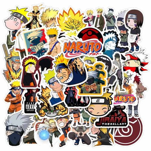 SHIYAO 50pcs Anime Naruto Waterproof Stickers Cute Cartoon ...