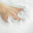 thumbnail image 4 of Lanco Fluffy Sheepskin Faux Fur Shag Area Rug, White, 30x46, 4 of 5