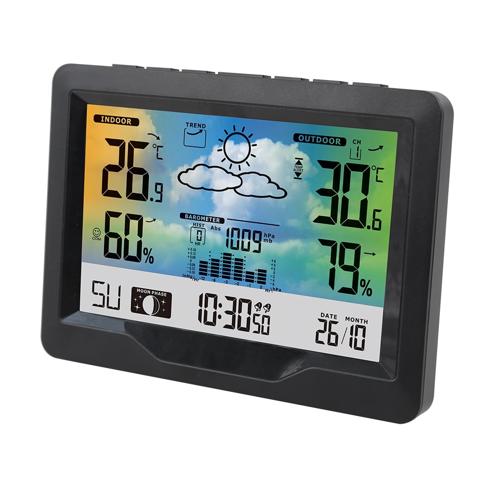Wireless Weather Station with Color Screen, Digital Thermometer Hygrometer