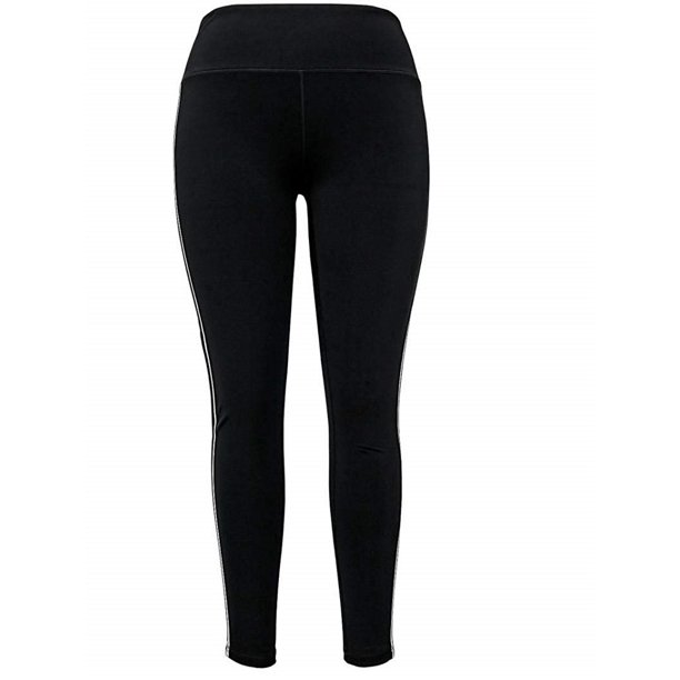 Tangerine Tangerine Womens Size Medium Active Stripe Leggings Black White Walmart Com Walmart Com
