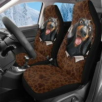 Uorisanigo Car Seat Covers, Front Seats Cover 2PCS, Premium Dachshund Dog Paw Print Automotive Bucket Seat Covers Accessories Fit for Most SUV Trucks Seats Protection