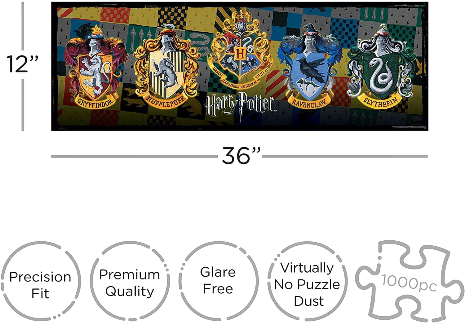 Aquarius - Harry Potter - Crests Slim - 1000 Piece Jigsaw Puzzle