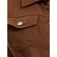 thumbnail image 5 of INSPIRE CHIC Women's Denim Vest Button Down Washed Distressed Sleeveless Jean Jacket with Pockets L Brown, 5 of 6