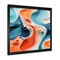thumbnail image 2 of Designart "River of Blue and Orange Liquid Ink V" Abstract Framed Wall Art Decor - Modern Blue Abstract Liquid Ink Bedroom Framed Canvas Wall Art, 2 of 6