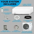 thumbnail image 2 of Klimaire 3-Zone Ductless Mini-Split Heat Pump AC 36,000 BTU, Wall Mounted (12K + 18K + 18K BTU), 23.1 SEER2, All-Inclusive Installation Kits, 2 of 6