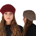 thumbnail image 6 of Winter Warm Double Layer Crochet Knit Beret Beanie Slouchy Hat, 6 of 10