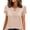 Tops-490Beige, variant on Blouses for Women V Neck Petal Short Sleeve Dressy Casual Workwear Regular Fit Solid Vintage Floral Lace Crochet Applique Breathable Flowy Summer Tops