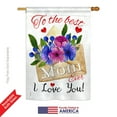 thumbnail image 2 of Breeze Decor BD-MD-H-115137-IP-BO-D-US18-BD 28 x 40 in. To the Best Mom Summer Mothers Day Impressions Decorative Vertical Double Sided House Flag, 2 of 4