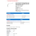 thumbnail image 2 of Cooler Tube Power Steering Return Line Hose Assembly - Compatible with 2005 - 2007 Mercury Mariner 2006, 2 of 2