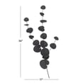 thumbnail image 3 of DecMode Black Metal Leaf Wall Decor, 3 of 9