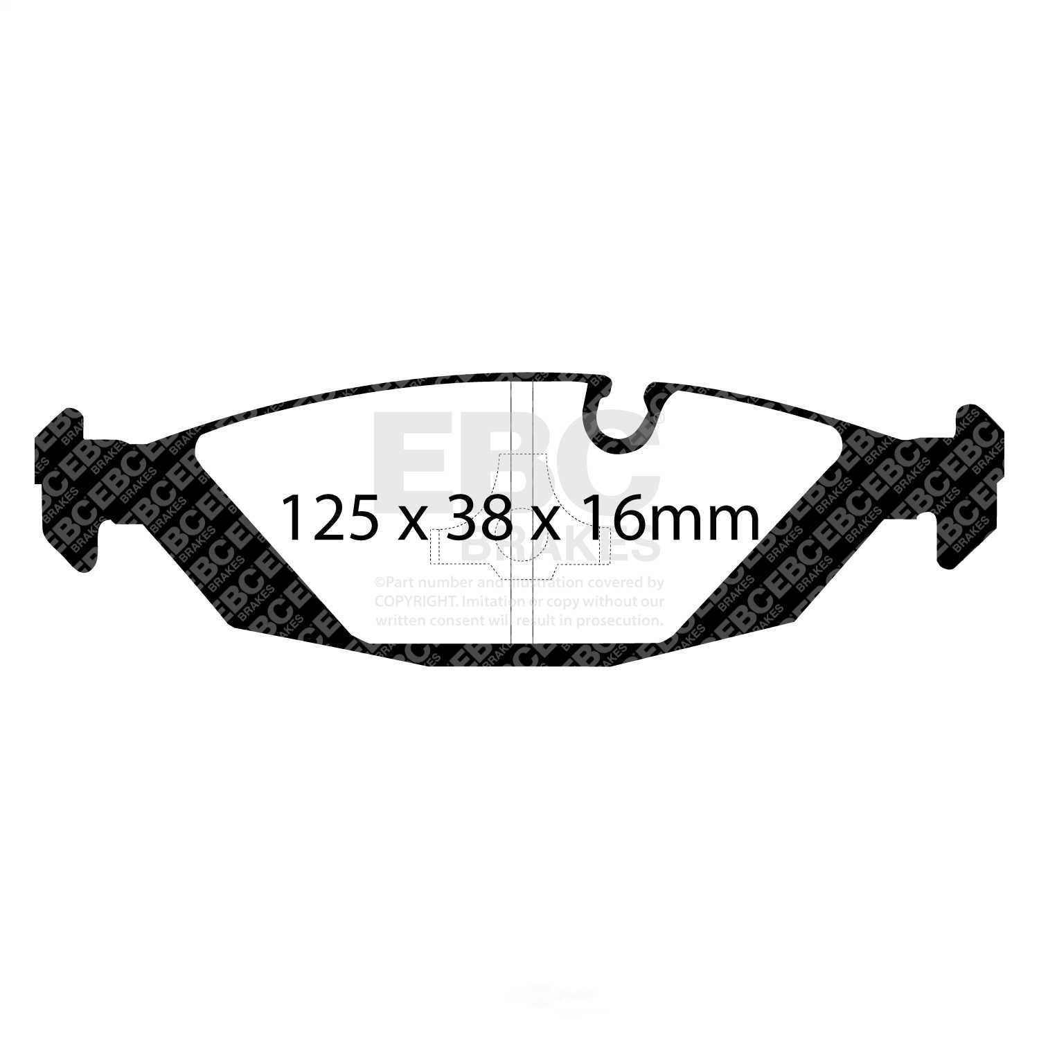 EBC Brakes Yellowstuff 4000 Series Street and Track Brake Pad Set Fits select: 1986-1992 BMW 325, 1991-1992 BMW 318