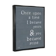 thumbnail image 3 of Stupell Industries Once Upon A Time Romantic Couple Loving Quote Graphic Art Jet Black Floating Framed Canvas Print Wall Art, Design by Jaxn Blvd., 3 of 5