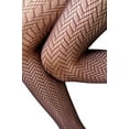 thumbnail image 2 of Lady's Fashion Designed Fish Net Full Length Pantyhose, Purple-1233, 2 of 2