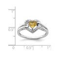 thumbnail image 4 of 2/5 Carat (ctw) Whiskey Quartz Heart Ring in Sterling Silver, 4 of 4