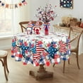 thumbnail image 3 of 4th of July Round Tablecloth 60 Inch, Patriotic Fourth of July Tablecloth, Round 4th of July Table Cloth for Party Dinner Decor, 3 of 6