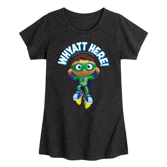 Super Why - Whyatt Here - Girls Toddler And Youth Fitted Short Sleeve Graphic T-Shirt