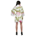 thumbnail image 3 of Moomaya Printed Bridesmaid Robes Short Bride Getting Ready Dress Loungewear, 3 of 6