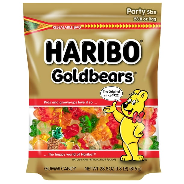 Haribo Goldbears Original Gummy Bears Bag, 28.8 Oz