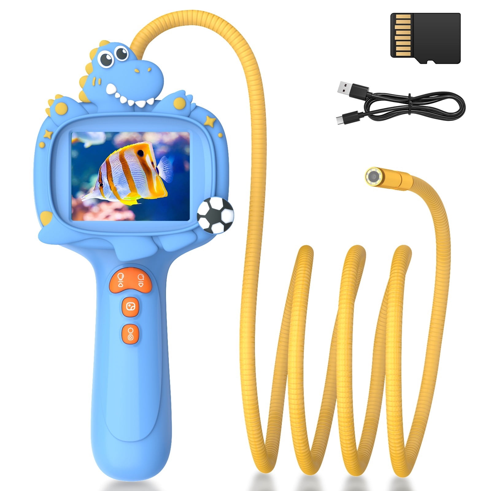 BEBANG Borescope Camera for Kids with Light, 2.4" Screen, IP67 Waterproof Kids Snake Camera for Outdoor Camping Nature Exploration